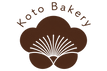 Brown bakery logo featuring a stylized flower-like shape with a white fan motif inside and the words 'Koto Bakery' arched above on a white background.
